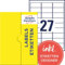 AVERY Zweckform P4784-50 Namensetiketten (1.350 Namensaufkleber, 63,5x29,6mm auf A4, selbstklebend, bedruckbare Textiletiketten Acetatseide für Laserdrucker, rückstandsfrei ablösbar) 50 Blatt, weiß