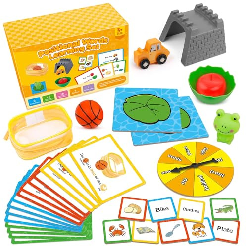 Preposition Game,Positional Words Learning Set,Speech Therapy Toys for Kids