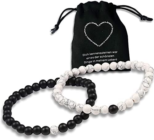 Perlenarmbänder Stein Männer Frauen Partnerarmbänder Paar Geschenk Perle Personalisierte Armbänder Armband Gravur FreundschaftSchön und praktisch.