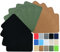 WILDREEDS Premium Quality Fabric Iron on Repair Patches 100% Cotton Iron on Patches for Clothing Inside & Outside Strongest Glue 3 by 4-1/4 (7.5 cm x 10.5 cm)-Black/Camel/Army Green