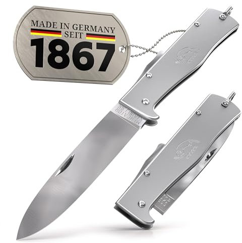 DIYexpert Outdoor-Messer MERCATOR Edelstahl | [Ohne CLIP] | Klappmesser Made in Germany | Ideal als Taschenmesser oder Jagdmesser