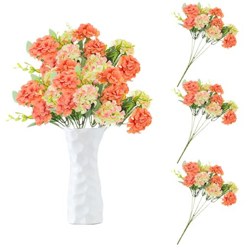 astylishome Faux Flower Arrangements Artificial Hydrangea Flowers Bouquets Decorative Faux Ball Flowers Silk Fake Chrysanthemum Plants for Indoor Outdoor Garden Floral Arrangement 4221