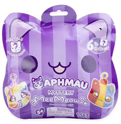 Aphmau MeeMeows Mystery Plush Clip-On Toys, Series 3 Ice Cream; Collectible Mini Plush, 1 of 6 Possible Characters, Ice Cream, Official Merch