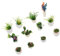 VICASKY Tiny House Bonsai Set Miniatur Puppenhaus Accessoire Fake Bonsai Foto Requisite Für Mini Garten