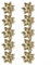 10 Stück Deko Glitzer Kunstblumen für Weihnachtskränze und Weihnachtsbäume (Gold)