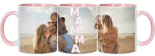Wanapix | Tazza per Mamma | Tazza Personalizzata | Festa della Mamma Idee Regalo | 325ml | Word mamma
