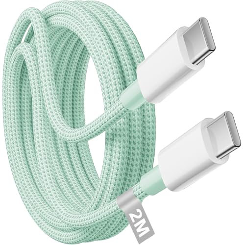 KP TECHNOLOGY 60W Fast Charger Cable for iPad 2025, iPad Pro/Air 11 & 13 (2025/2024), / iPhone 17 Series / 16e / 16 Series / 15 Series/Plus/Pro/Pro Max (GREEN, 2M)