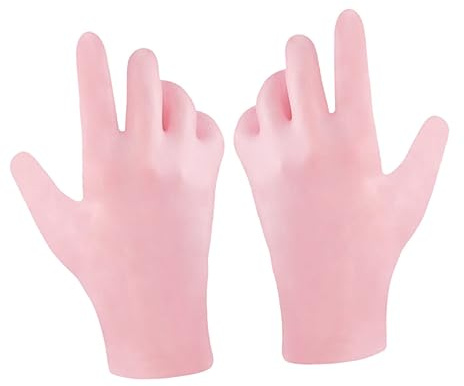 CALLARON Feuchtigkeitsspendende Handschuhe für Frauen aus Sebs zum Reparieren Trockener und Rissiger Hände mit Whitening Effekt in Rosa