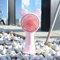 Ventilatore Portatile con Orecchie,Ventilatore ricarica Type C, Design Carino, 4 Colori Disponibili, Supporto da Tavolo,Ideale per Estate (ROSA)