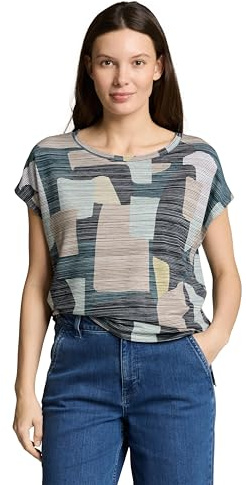 TOM TAILOR Damen T-Shirt mit Allover-Print