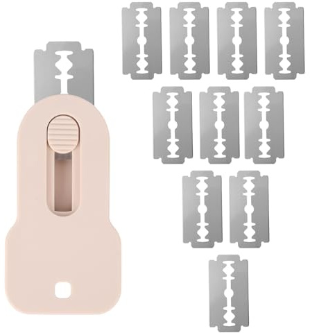 Penitue Outil à Scarifier La Pâte à Pain et 10 Lames de Rasoir, Outil Magnétique en Acier Inoxydable pour La Fabrication Du Pain Au Levain Scarificateur Extractible (Rose)