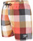 Speedo Herren Printed Check Leisure Watershorts, Herren, Printed Check Leisure, Black/Lava Red/Mango, Medium/16-Inch