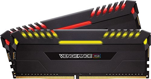 Corsair Vengeance RGB 16 GB (2 x 8 GB) DDR4 3200 MHz C16 XMP 2.0 Enthusiast RGB LED Illuminated Memory Kit - Black