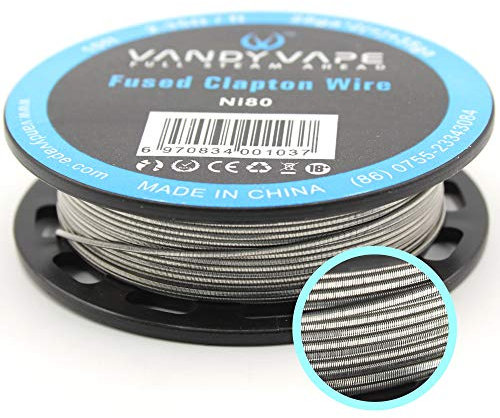 Vandy Vape Hilo Fused Clapton NI80 0.32MM/28GA + 0.14MM/35GA 3M Produkt OHNE NIKOTIN *| - 3 m, 0,32mm/28ga x2 + 0,14mm/35ga