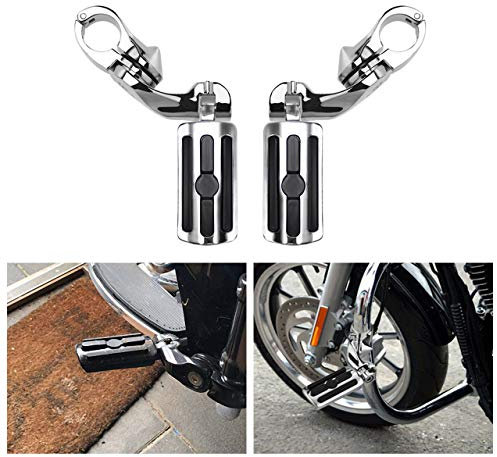 HDBUBALUS chevilles de route réglables repose-pieds de montage à angle court pour Harley Electra Road King Street Glide 1 1/432mm barres de protection de moteur