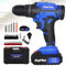 Cordless Drill Driver Kit, 21V Electric Drill Screwdriver Combi Set, Li-Ion Battery, Fast Charger, 25+1 Clutch, 45N.m Torque, Built in LED, for Drilling Walls, Bricks, Wood, Metal