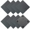 aleawol 8 Pcs Natural Slate Coasters 4 Inch Drink Black Square Handmade Coasters Cup Pad Mat Drink Placemats Non Slip for Coffee Beer Mug Wine Glass