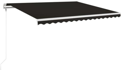 vidaXL Gelenkarmmarkise Automatisch Markise Sonnenmarkise Balkonmarkise Sonnenschutz Sichtschutz Terrasse Garten Balkon 450x350cm Anthrazit