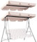 RELAX4LIFE Tettuccio Parasole Universale da 2 Posti, Tetto di Ricambio per Dondolo, Altalena da Esterno, Tettuccio Impermeabile Protezione Solare UV da Giardino, Terrazzo (Beige, 191 x 132 cm)