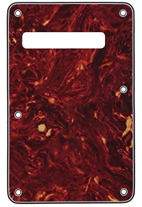 Guitar Anatomy Strat Stratocaster Electric Guitar Back Plate Trem Tremolo cover USA MEX FIT - Red Tortoise