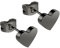 Max Palmer® Ohrstecker mit glänzendem Herz | 4 Farben | Damen und Mädchen [02.] - schwarz