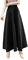 Damen Lang Rock Elegant Maxi Winterrock Plaid Warm Wollrock Hohe Taille Karierter röcke Herbst Elastische Taille Vintage A Linie Casual Midi Faltenrock C Schwarz L