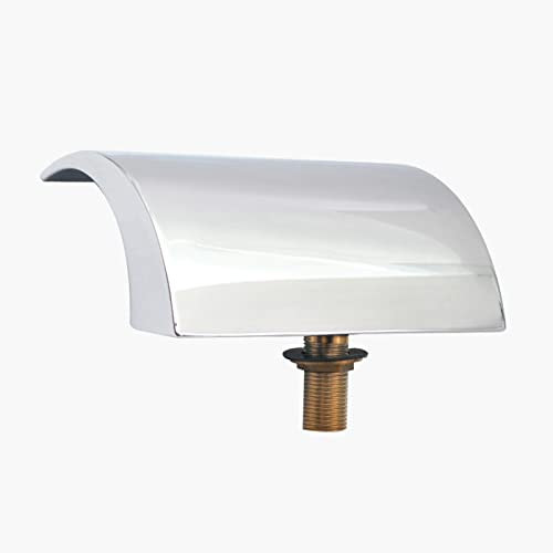 Rubinetto Vasca Cascata in Ottone Curvo Bagno Uscita Acqua Beccuccio Doccia Palmare Connettore G1/2 Accessori Valvole Calde e Fredde Rame Miscelatore Ugelli (B 174mm)