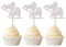 Rsstarxi 24 Pack Ice Skating Cupcake Toppers Glitter Ice Sports Theme Cupcake Picks Baby Shower Cake Decorations for Skating Theme Kids Birthday Party Supplies Silver