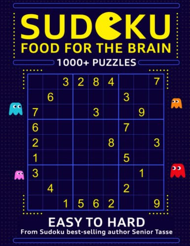 Sudoku Food for the Brain: 1000+ Sudoku Puzzles for Adults | Easy to Hard | 7 Difficulty Levels | With Tutorials, Warm-ups, Step-by-step Solutions, Answers at the Back