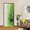 3D Türposter Türtapete Grüne Bambusblätter 90 X 210 Cm Türtapete Selbstklebend Türposter Fototapete Türfolie Poster Diy Selbstklebende Wandbild Pvc Wasserdichte Tapete - Türwandaufkleber
