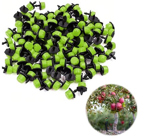 SEMINISMAR Micro contagocce, 50 pezzi, plastica, Grn, regolabile a 360 gradi, risparmio di tempo e acqua, ampia applicazione, set di gocce