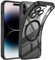 TUUTPU Cover Magnetica per iPhone 15 Pro, Custodia Comaptibile con Magsafe Trasparente Antiurto Protezione Copertura della fotocamera Non ingiallente Sottile Silicone Telefono Clear Case, Nero