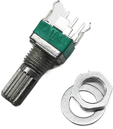 BIRGI 50 Teile/los Versiegelt RK097N einzelne vertikale Potentiometer B10K B100K-A10K A100K Griff 15 MM Blumen (Color : A100K A104)