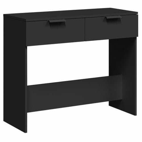 vidaXL Table Console Noir 90x36x75 cm Bois d'ingénierie, Table, Table d'appoint, Table Console de Salon, Table d'entrée, Table de Couloir
