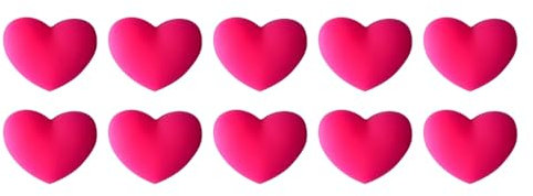 MiOYOOW 10 Stück Tennisschläger Dämpfer, Herzförmiges Silikon, Tennissaitendämpfer, Schläger, Stoßdämpfendes Werkzeug für Tennisschläger