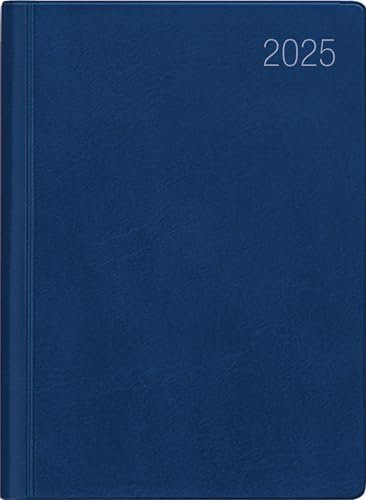 Zettler - Taschenkalender 2025 blau, 8,3x10,7cm, Taschenplaner mit 172 Seiten im flexiblen Kunststoffeinband, Tages- und Wochenzählung, Mondphasen, Wochenübersicht und internationales Kalendarium