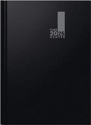 BRUNNEN Buchkalender TimeCenter Mod. 724 2025 | A4, Kunststoff, schwarz
