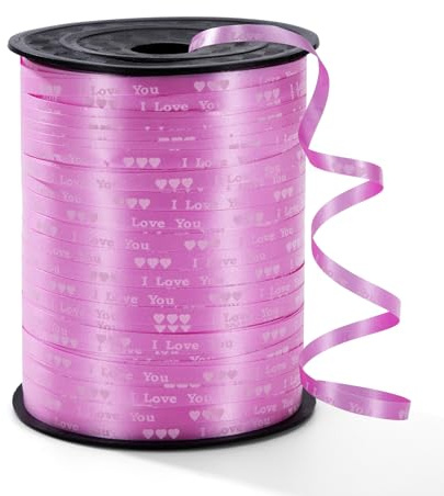 Geschenkband I LOVE YOU Polyester Satinband 457 Meter Bänder Zum Basteln Zum Basteln Aufhängen Luftballons Blumenstrauß Haare Geschenkverpackung Party-Dekoration