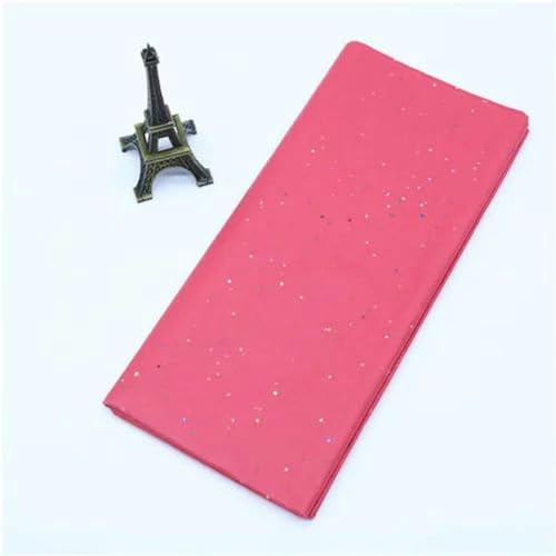 10 feuilles/sac 50x66 cm imprimé emballage cadeau artisanat papier de soie fleur papier d'emballage rouleau vin chemise chaussures vêtements emballage-paillettes rouge