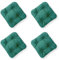 4L Textil 4er Set Stuhlkissen 40x40 mit Bändern Outdoor Kissen wetterfest Gartenstuhlauflagen UV-beständig Sitzkissen Outdoor Bodenkissen(Dunkelgrün UV, 4er Set | 40x40 cm)