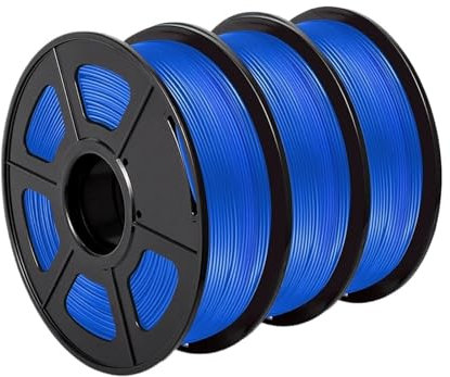 MJINA 3D-Drucker-Filament 3PCS pla Plus 3D Filament 3KG 1KG/Rolle 1,75MM Genauigkeit +/- 0,02MM Keine Blase for 3D Drucker(PLAPLUS-3Blue)