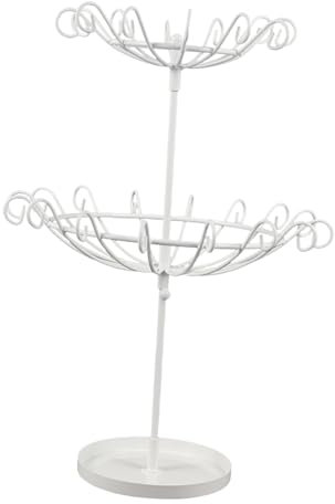 MAGICLULU Rotierendes Schmuckregal Schmuckregal Schmuckstück Aufbewahrung Aufbewahrungsständer Doppelschichtige Dekorationen Für Zuhause Schmuckaufbewahrung Kleiderbügel Desktop