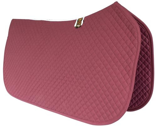 ECP Equine Comfort Products Allzweck Diamond Quilted Western Sattelunterlage zur Verletzungsprävention, atmungsaktiv, hypoallergen, stoßdämpfendes Kissen für Pferdekomfort, Burgunderrot