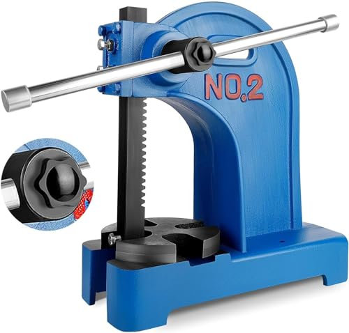 VBVARV Arbor Press Heavy Duty Arbor Press Manual Desktop Arbor Press Punch Press Machine Cast Iron for Stamping, Engraving, Bending, Molding,2 Ton