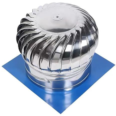 Edelstahl 304 Dachventilatorkappe mit winddrehbarer Turbine, einfach zu installieren und regendicht, für Schornstein-Lüftungsauslass (110 mm/4)