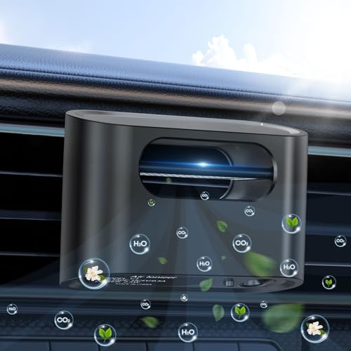 Smart Car Air Purifier Ionizer - Compact Filter-Free Car Odor Eliminator | for Smoke Smell Pet Odors & Food Odors, USB-C Powered, Quiet Auto On/Off, Universal Vent Clip for Cars