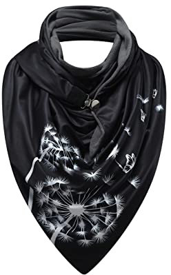 AMDOLE Schals, kariert, warm, weich, Knopf, lässiger Druck, großer Wollschal, a, Einheitsgröße