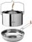 Primus Camping Cookware Set - Campfire Cookset Stainless Steel Small - 3.0 L and 20 cm Camping Pot and 21 cm Camping Pan - Camping Pots and Pans for Gas Stove or Open Fire - Camp Kitchen Equipment