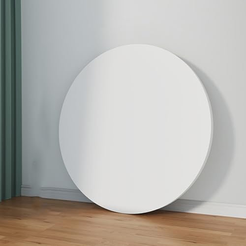 IMUNKT 30cm 40cm 50cm Holz Tischplatte Rund, Weiß/Walnuss Kaffee Tischplatte, Ersatz Holzplatte Für Küche Esstisch, 12mm Dicke(White,80cm/32in)