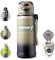 Homealexa Edelstahl Trinkflasche 680ml Thermosflasche mit Strohhalm Wasserflasche BPA-frei mit Trageschlaufe Trinkflaschen für Fitnessstudio Outdoor Wandern Büro Schule
